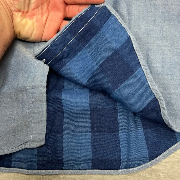 RECENT Polo Ralph Lauren Indigo Double Face Shirt L - Picture 2 of 5